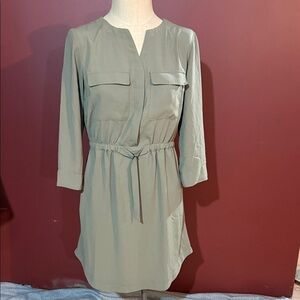 Elegant Olive Green Women's Dress
